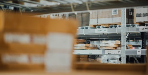 warehouse racks with pallets for streamlining